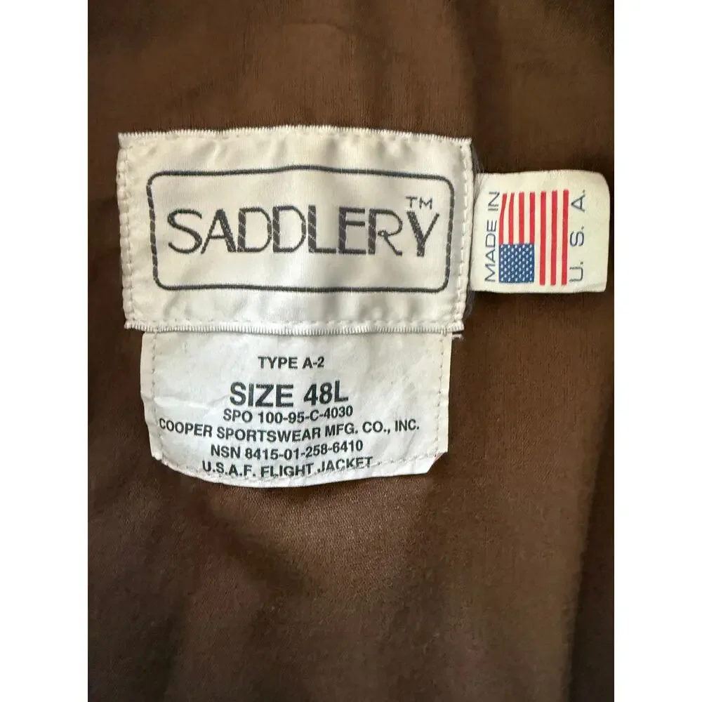 USAF Type A-2 Flight Jacket Goatskin Leather Mens 48L